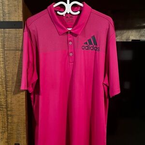 adidas Men’s Hot Pink Logo Polo